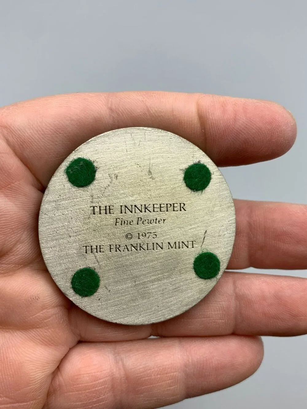 Franklin Mint 1975 Fine Pewter Figurines  The Innkeeper-Shoemaker-Blacksmith
